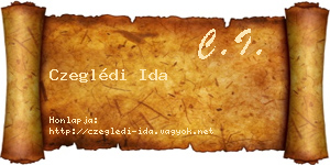Czeglédi Ida névjegykártya