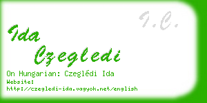 ida czegledi business card